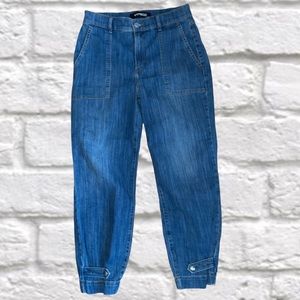 EXPRESS CROPPED STRAIGHT W/SNAP ANKLE